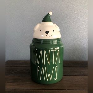 NEW! Rae Dunn Santa Paws Canister